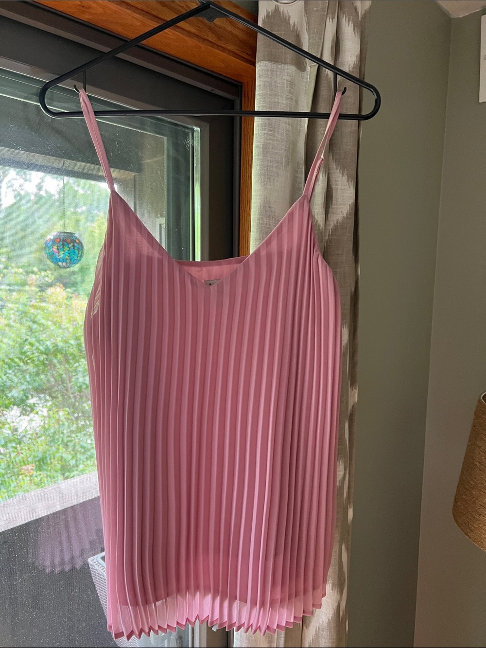 a new day Pink Pleated Spaghetti Strap Camisole